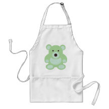Tadelloser grüner Teddybär Schürzen