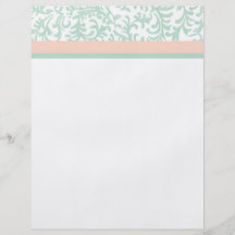 Tadelloses Grün und Pfirsich-rosa Blumenmuster Individuelle Flyer