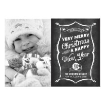 Tafel-Typografie-Weihnachtsflache Karte 2012 Personalisierte Einladungskarten