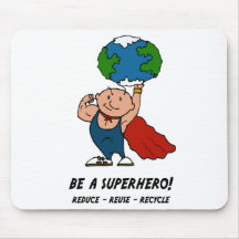 Tag der Erde-Superheld Mousepads