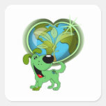Tag der Erde und Blatt Sticker