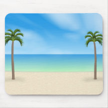 Tagesstrand-Szene: Kundenspezifisches Mousepad