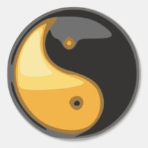 Taijitu_yellow Sticker