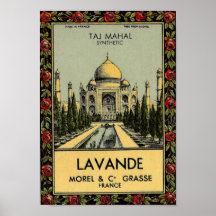Taj Mahal Lavande Plakat