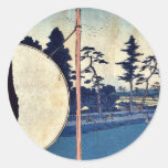 Takata Reitboden durch Andō, Hiroshige Ukiyo-e Sticker