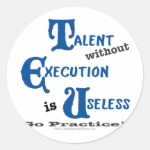 TalentlessExecution Runder Sticker