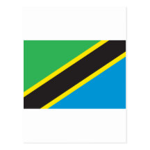Tansania-Flagge Postkarten