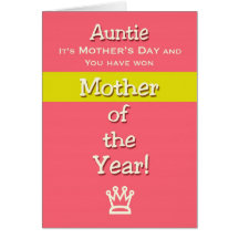 Tante Humor Mother der Mutter Tagesdes Jahres! Karte