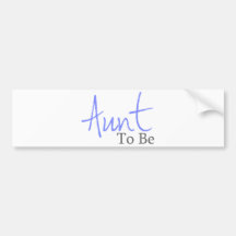 Tante To Be (blaues Skript) Autosticker
