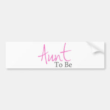 Tante To Be (rosa Skript) Auto Sticker