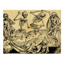 Tanz des Todes durch Michael Wolgemut 1493 Postkarte