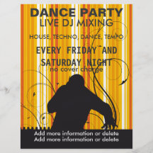 Tanz-Party Live-DJ-Musik-Flyer