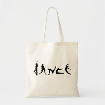 Tanz-Tanzen-Silhouette-Entwurf Tragetasche