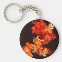 Tanzen Firebirds abstrakte Kunst Keychain Schlüsselband