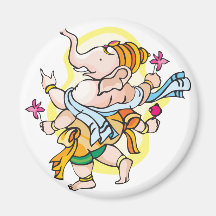 Tanzen Ganesha Kühlschrankmagnet