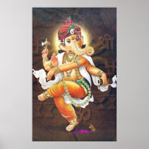 Tanzen ganesha plakat
