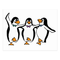 Tanzen-Pinguine postkarten