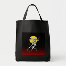 tanzende Skelette dancing skeletons Leinentasche