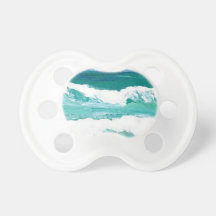 Tanzendes Wellen-Ozean-Meer bewegt Kunst-Geschenke Baby Schnuller