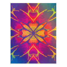 Tänzer (Regenbogen - psychedelisch) Postkarten