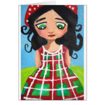 TARTAN-MÄDCHEN GRUßKARTEN