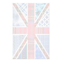 Tartan und Gewebe-Muster-britisches Flaggenpapier Personalisiertes Büropapier