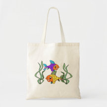 Tasche mit lustigen Fischen