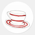 Tasse und Untertassen-Aufkleber