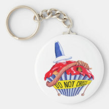 Tatort-kleiner Kuchen Keychain Schlüsselbänder