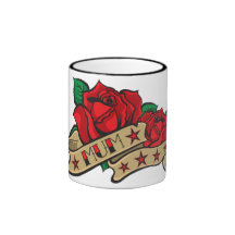 Tätowierungs-Rosen-Mama Tee Haferl