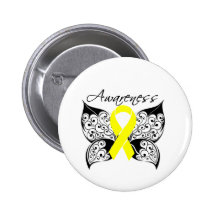 Tätowierungs-Schmetterlings-Bewusstsein - Blasen-K Anstecknadelbutton
