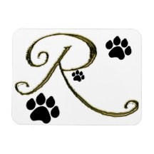 Tatzen-Druck-Monogramm-flexibler Magnet