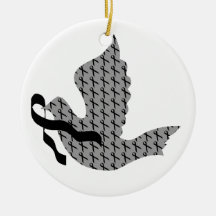 Taube des Hoffnungs-Schwarz-Bandes - Melanom Ornament