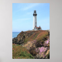 Tauben-Punkt-Leuchtturm Posterdrucke