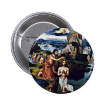Taufe von Christus durch Patinir Joachim (beste Qu Anstecknadel