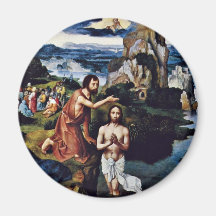 Taufe von Christus durch Patinir Joachim (beste Qu Magnets
