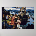 Taufe von Christus durch Patinir Joachim (beste Qu Posterdrucke