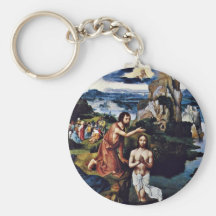 Taufe von Christus durch Patinir Joachim (beste Qu Schlüsselbänder
