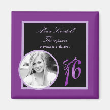 {TBA} 2" x2" lila Mitteilungs-Magnet des Bonbon-16 Magnete