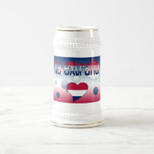 Te Extraño! Amerika-Flagge färbt Pop-Kunst Teetasse