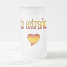 Te Extraño! Spanien-Flaggen-Farben Tee Tasse