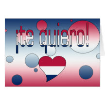 ¡ Te Quiero! Amerika-Flagge färbt Pop-Kunst Grußkarten