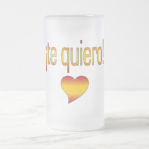 ¡ Te Quiero! Spanien-Flaggen-Farben Kaffee Tassen