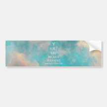 Teal Sky Blue Love Quote Bumper Sticker