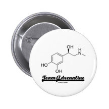 Team-Adrenaline (chemischer Molekül-Spaß) Anstecknadelbutton