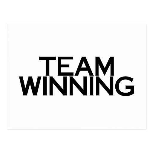 Team-Gewinnen Postkarte