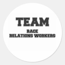 Team-Rassenverhältnisse-Arbeitskräfte Aufkleber