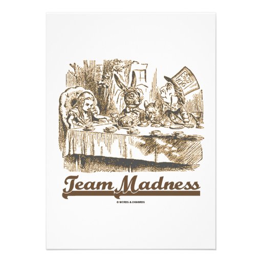 Team-Verrücktheit (Märchenland-wütender Tee-Party- Individuelle Ankündigungen