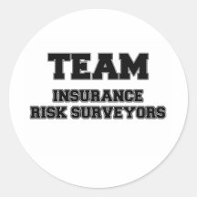 Team-Versicherungs-Risiko-Feldmesser Runde Sticker