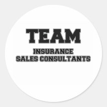 Team-Versicherungs-Verkaufs-Berater Runde Sticker